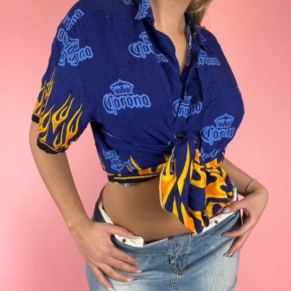 ❌SOLD❌ Corona Beer Beach Button Shirt - Picture 3 of 5